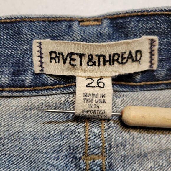 Rivet & Thread High Rise Slim Boy Jeans Thigh Patch Edition from Madewell - Picture 11 of 15